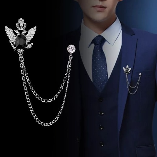 Retro Wing Brooch With Free Pouch-silver