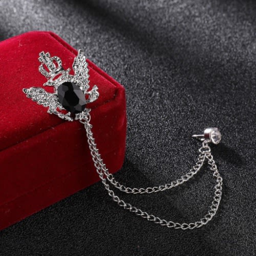 Retro Wing Brooch With Free Pouch-silver