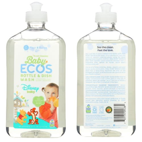 Baby Ecos Bottle And Dish Wash - Free And Clear - Disney - 17 Fl Oz