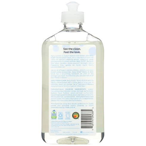 Baby Ecos Bottle And Dish Wash - Free And Clear - Disney - 17 Fl Oz