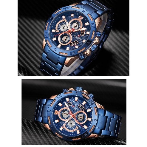 Men's Stainless Steel Analog Wrist Watch
