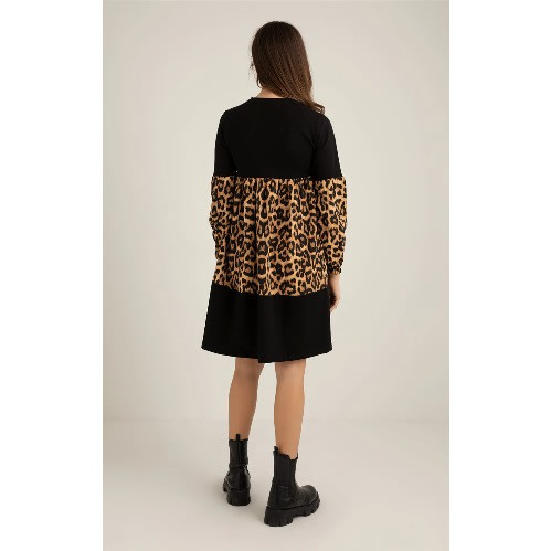 Women's Leopard Stylish Design Mini Dress