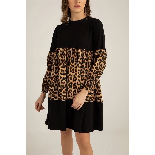 Women's Leopard Stylish Design Mini Dress