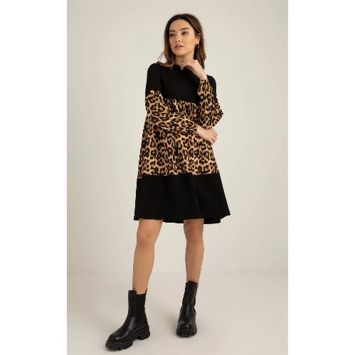 Women's Leopard Stylish Design Mini Dress