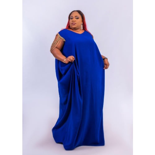 Dropping Maxi Dress-Blue