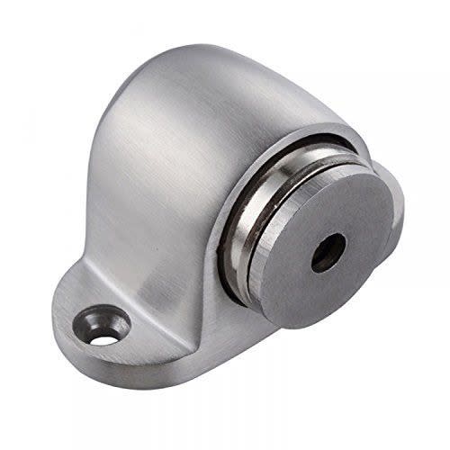Floor Mounted Powerful Magnetic Door Stopper -Silver