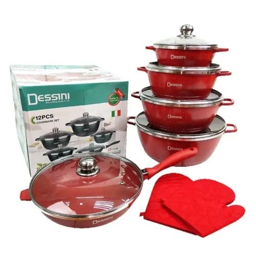 Dessini Granite- Coating Cookware Set - 12pcs -