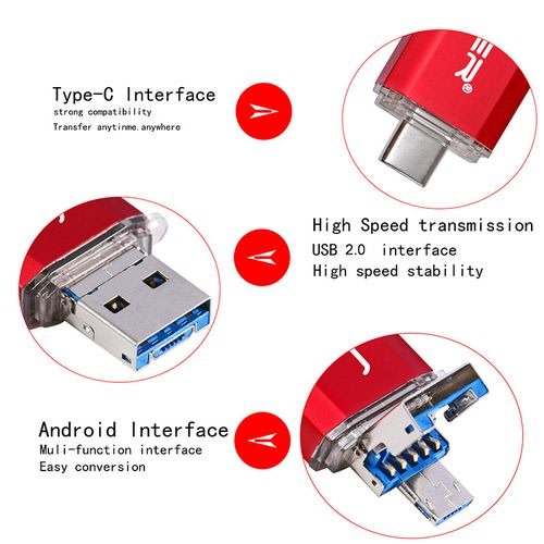 USB Flash Drive - TYPE-C - TYPE B - 32gb Otg 3In1