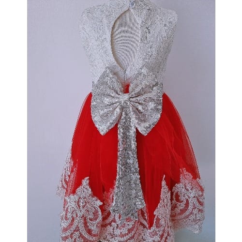 Red And White Dress For Girls