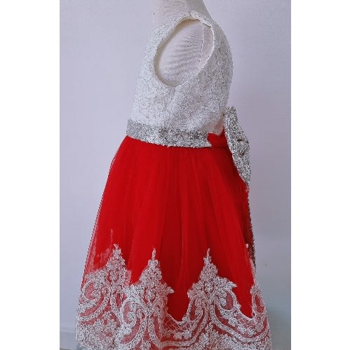 Red And White Dress For Girls