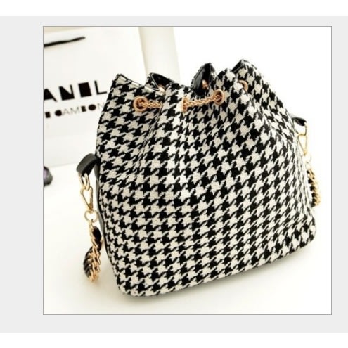 Ladies' Bucket Pearl Shoulder Messenger Handbag - Multicolor