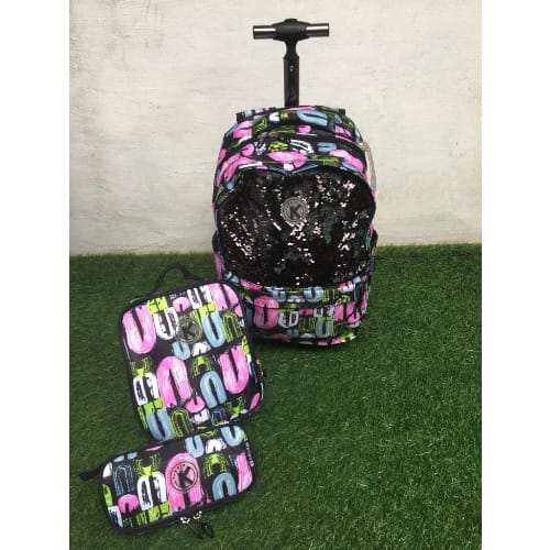 3 In 1  Roller Bag With Wheels , Black 16