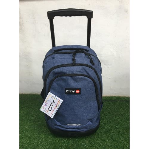 18inch Unisex  Trolley Backpack For Boys And Girls - Blue