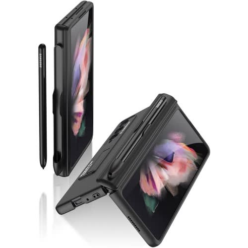 Hinge Coverage Protective Case With Built-in Magnetic Kickstand For  Galaxy Z Fold 3 Case