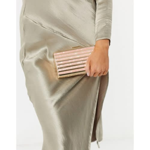 Acrylic Clutch -Gold & Resin