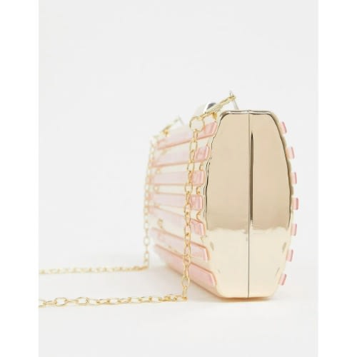 Acrylic Clutch -Gold & Resin