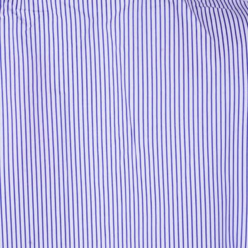 Striped Short Sleeve Blouse- Blue