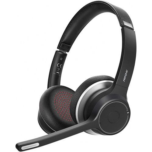 Hc5 V5.0 Bluetooth Headset With Dual Mic, 22hrs Talk Time With Cvc8.0 For Call Center