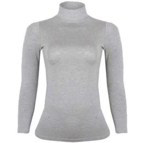 Turtleneck Long Sleeve Body Hug Tops - 3 Pieces