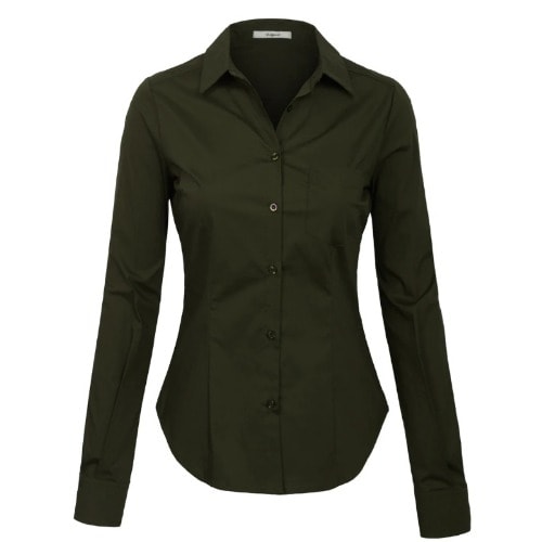 Ladies Formal Dress Shirt - Black