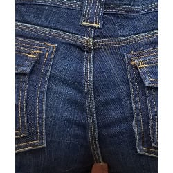 Ladies Stretchy Designer Bumshort- Blue