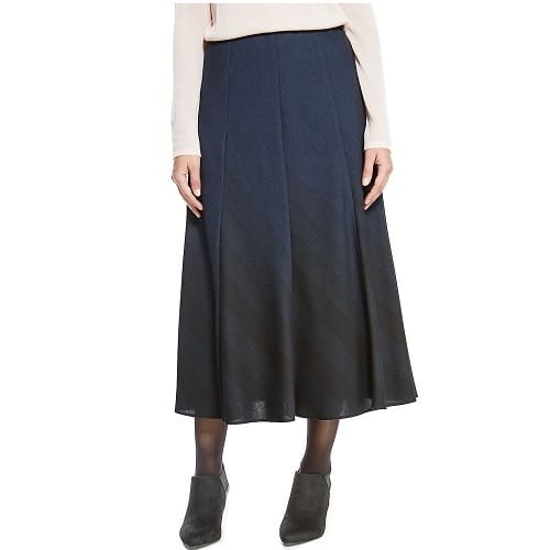 Ombre Striped A-Line Skirt