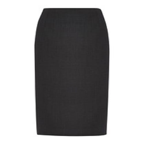 Charcoal Wool Blend Pencil Skirt