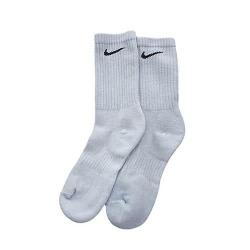 Grey Cotton Mid Socks