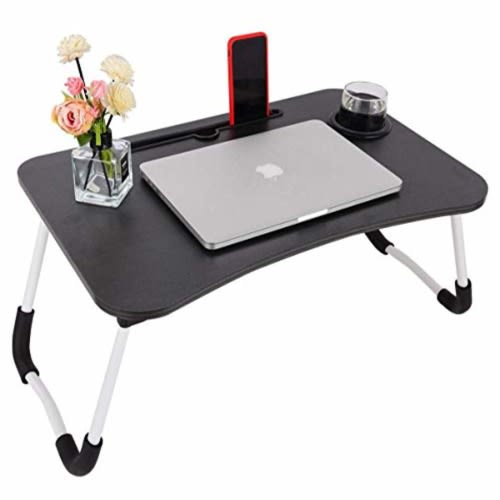 Foldable Over The Bed Laptop Table - Black