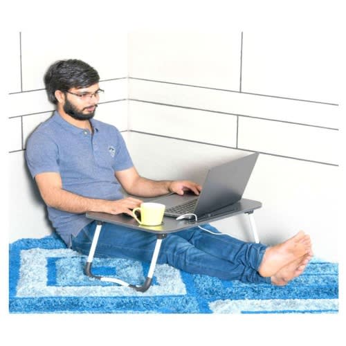 Foldable Over The Bed Laptop Table - Black