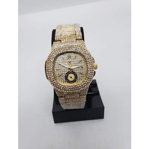 Unisex Bold Wristwatch - Gold