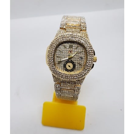 Unisex Bold Wristwatch - Gold