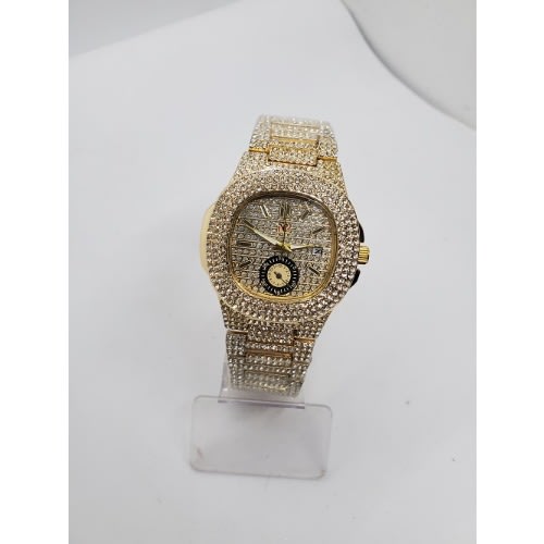 Unisex Bold Wristwatch - Gold
