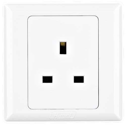 Socket - Advanced Series - 13A - 250V - 1 Gang|| HWDA13S - White