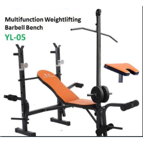 Weightlifting Lat Pull Down Preacher Barbell Bench