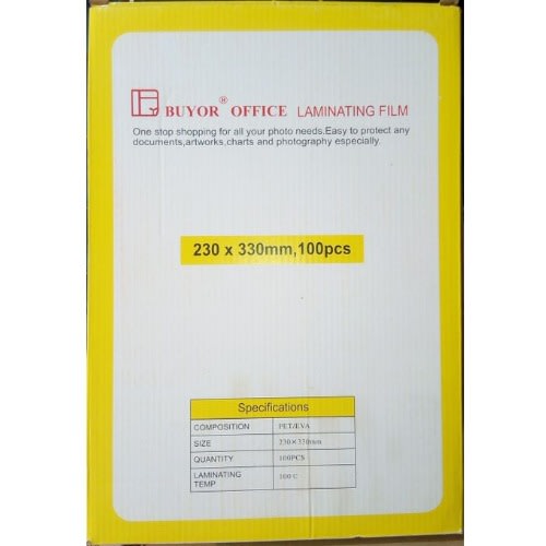 Buyor Office A4 Laminating Film - 100Pieces