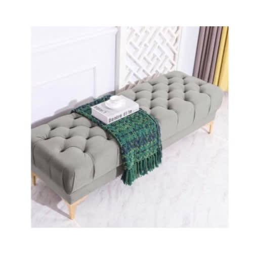 Tufted Ottoman - Grey