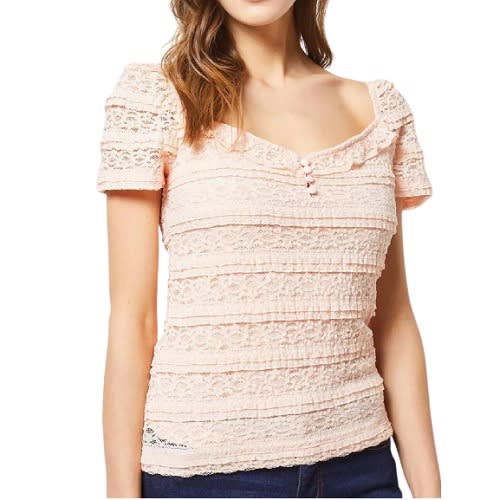 Lace Milkmaid Top