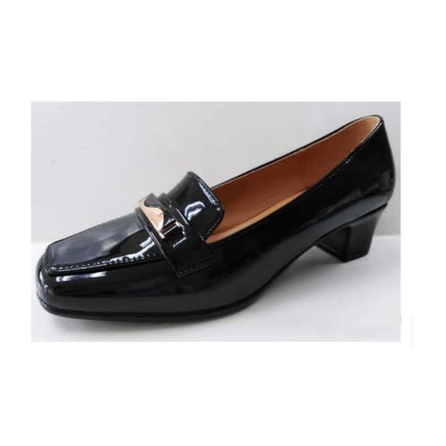 Leather Short Heel Office Shoe