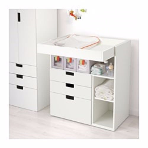 Stuva Changing Table With 3 Drawers - White