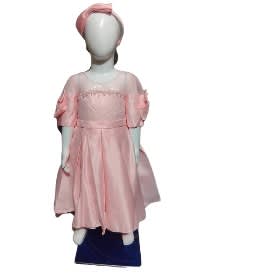 Girl Bow Puff Hand Birthday Gown - Pink