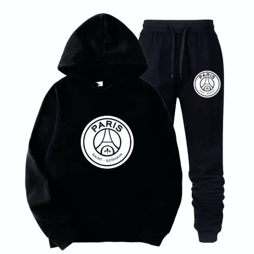 Hoodie And Jogger With Club Logo Prints Pk3 - Black