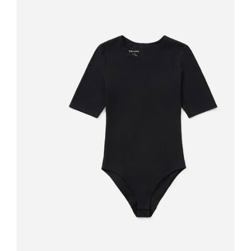 Short Sleeve Bodysuit - White And Black