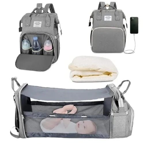 Foldable Baby Travel Diapers Bag With Bed-Crib