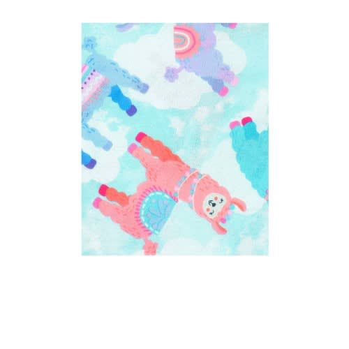 Girl Butterfly Love Llama Snug Fit Cotton Pyjamas - Aqua Lilac