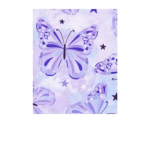 Girl Butterfly Love Llama Snug Fit Cotton Pyjamas - Aqua Lilac