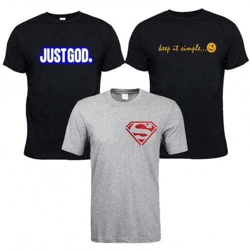Simple Tshirt 3-in-1 Bundle -multicolour