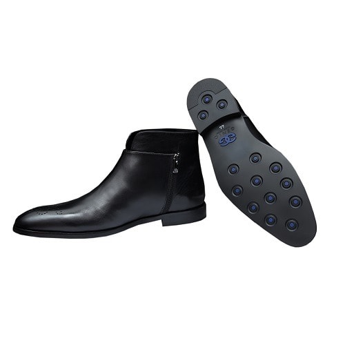 Men's Ankle Black  Leather  Shoe
