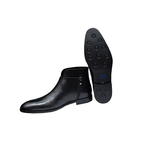 Men's Ankle Black  Leather  Shoe
