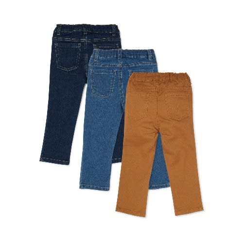 Boys Basic Slim Fit Jeans And Chinos - 3  Piece Set